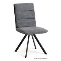 ESSZIMMERSTUHL drehbar (4er-Set) Devan 47x92x60 Schwarz/Grau - Schwarz/Grau, Kunststoff (60/92/47cm) - 58aufmkessel