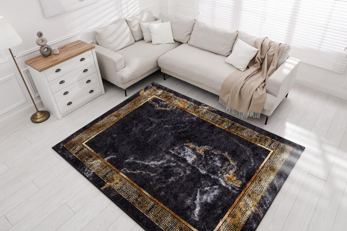 TEPPICH Miro 140/190 cm - Schwarz, Textil (140/190cm) - rugsX