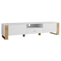 TV-LOWBOARD Loutio 2K1SZ - Goldfarben/Weiß, Holzwerkstoff/Kunststoff (180/40/40cm) - MIRJAN24