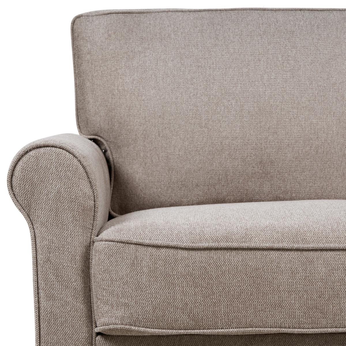 2-SITZER-SOFA Stoff hellbraun Ronneby - Hellbraun/Braun, Textil (140/88/78cm) - Beliani