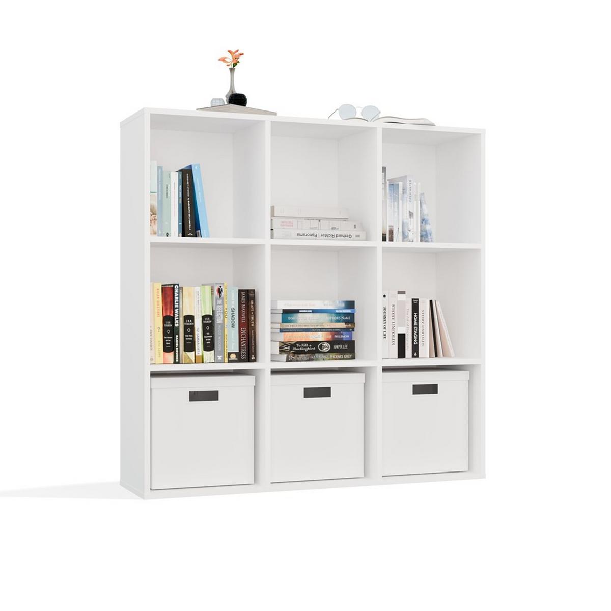 BÜCHERREGAL Weiß 110/110/30 - Weiß, Holzwerkstoff (110/110/30cm) - RAUMHIRSCH FURNITURE