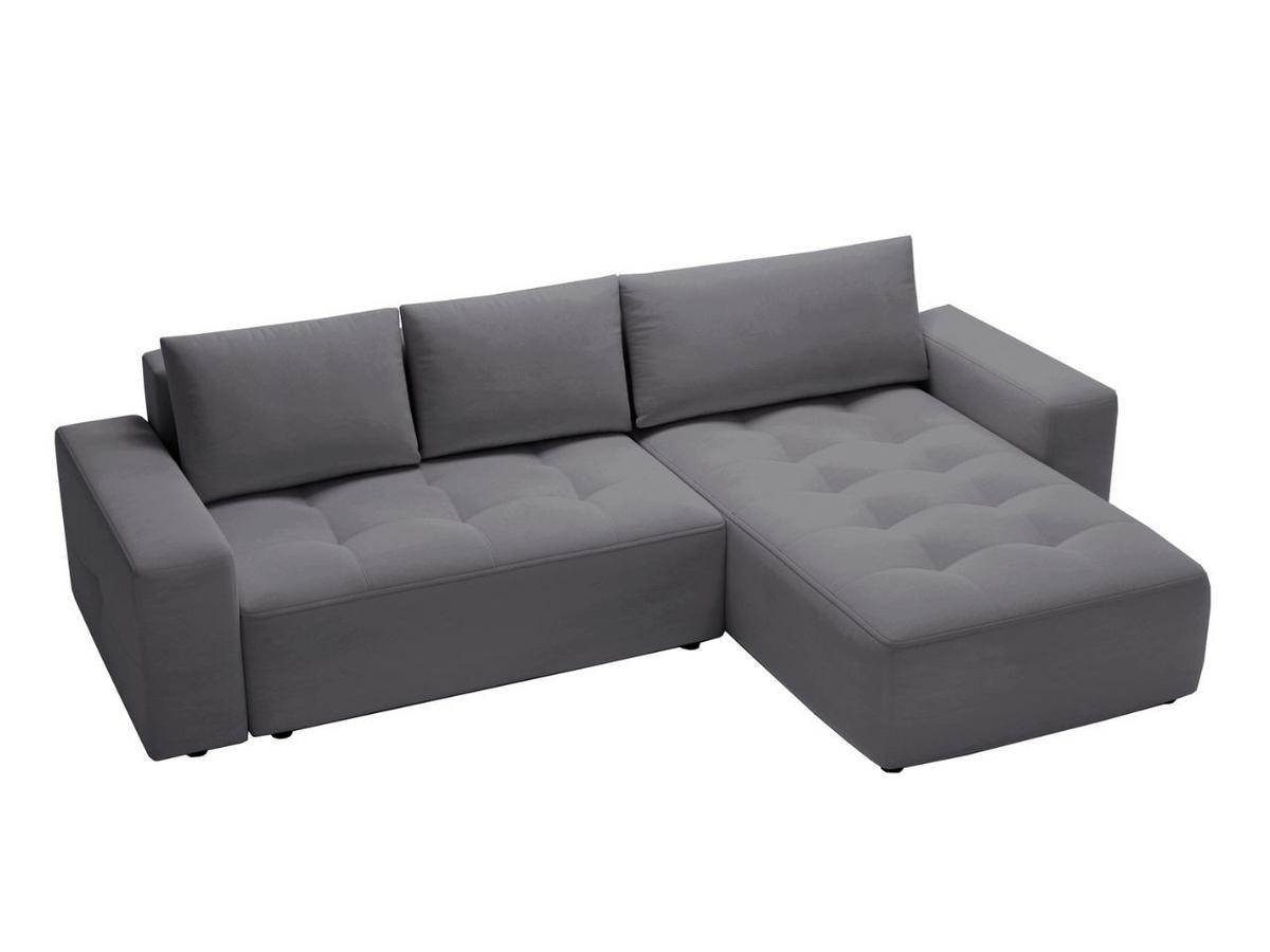 ECKSOFA Portland Dunkelgrau Links - Dunkelgrau, Holz/Kunststoff (165/250cm) - Graingold