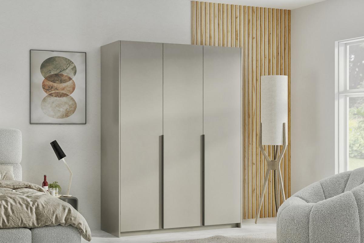 DREHTÜRENSCHRANK AMARA 148/204/58cm 3-türig Kaschmir - Kaschmir, Holzwerkstoff (148/204/58cm) - MASSENO