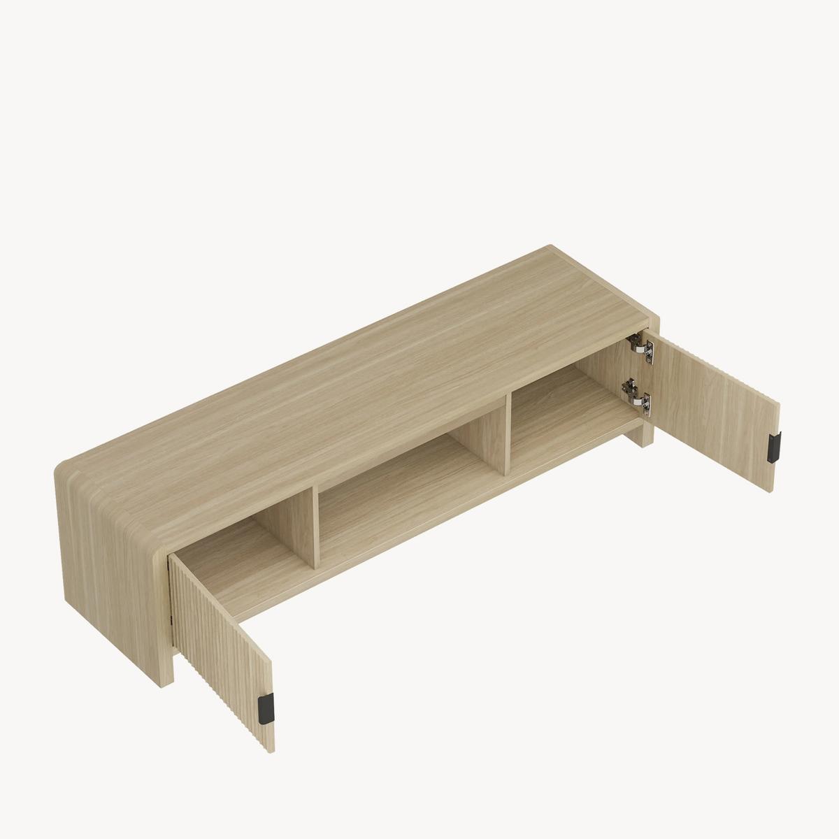 FERNSEHSCHRANK Lukkodso - Eichefarben, Holzwerkstoff (150/40/40cm) - [en.casa]