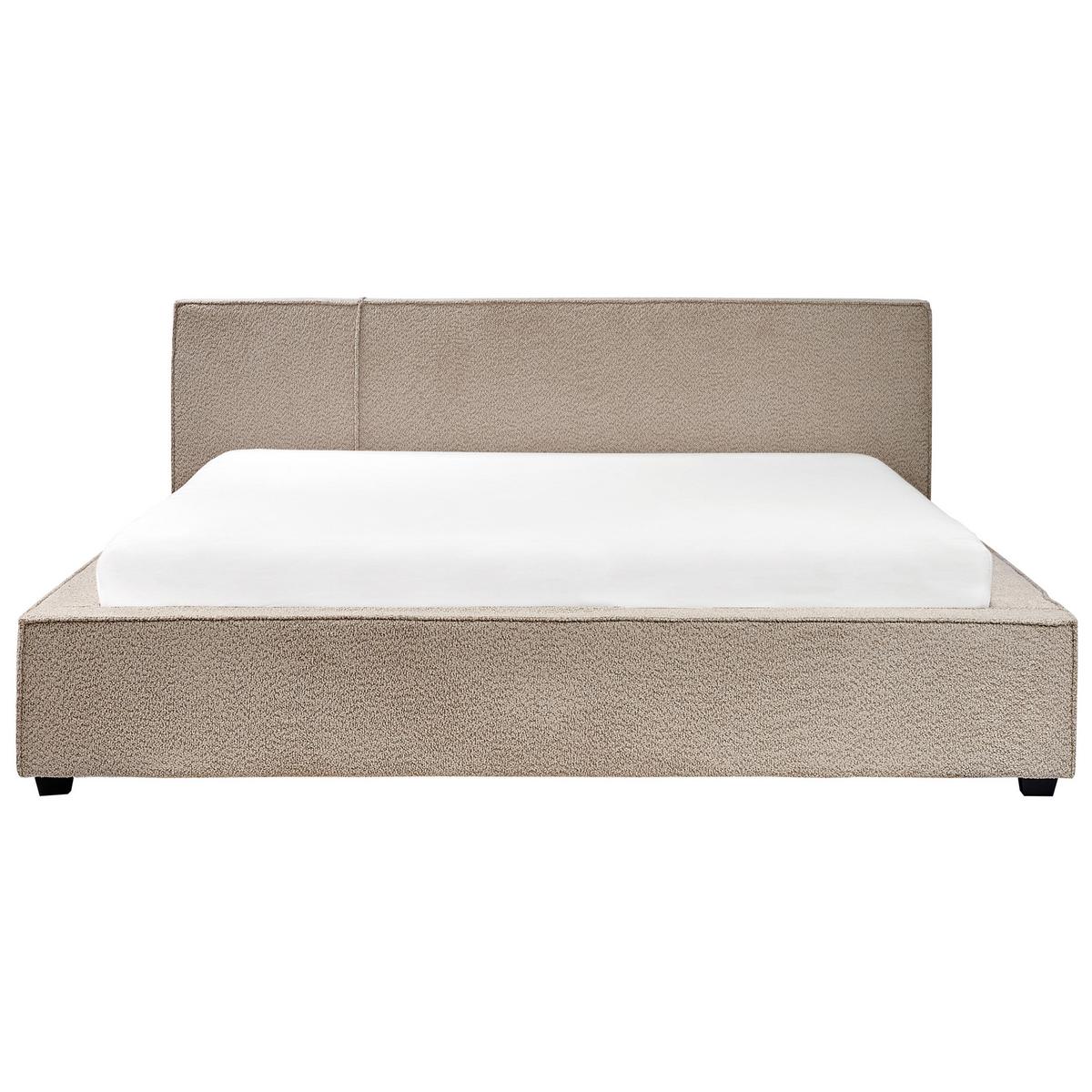 POLSTERBETT mit Lattenrost 180x200 cm Beige Mirande - Taupe, Textil (180/200cm) - Beliani
