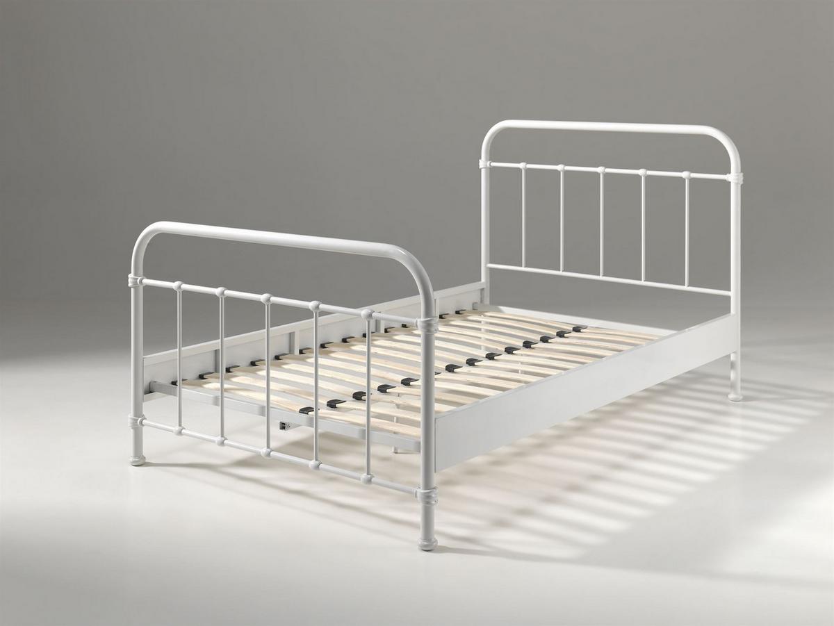 METALLBETT Karlyn 210x111x129 aus Metall in Weiß - Weiß, Metall (120/200cm) - 58aufmkessel