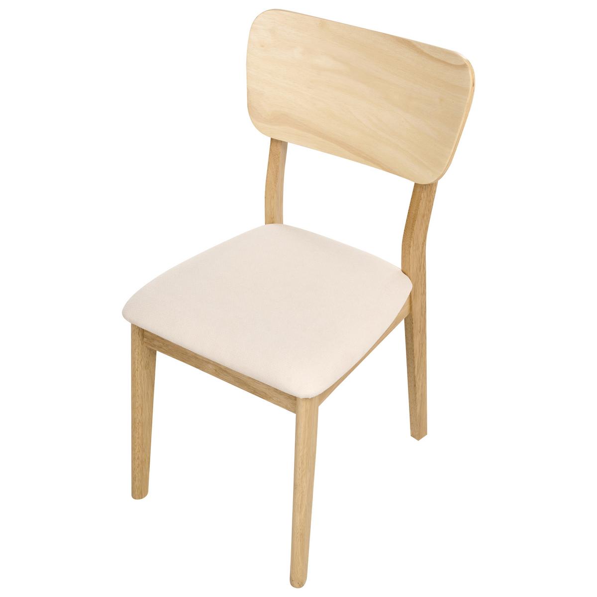 ESSZIMMERSTUHL 2er-Set Hellbraun Minier - Hellbraun/Beige, Holz (46/85/51cm) - Beliani