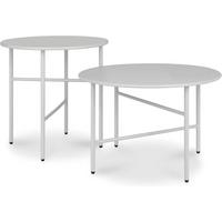 BEISTELLTISCH Finn 44/46 cm und 53/36 cm Hellgrau (2tlg) - Hellgrau, Metall (0.1/53/36cm) - BoMoe