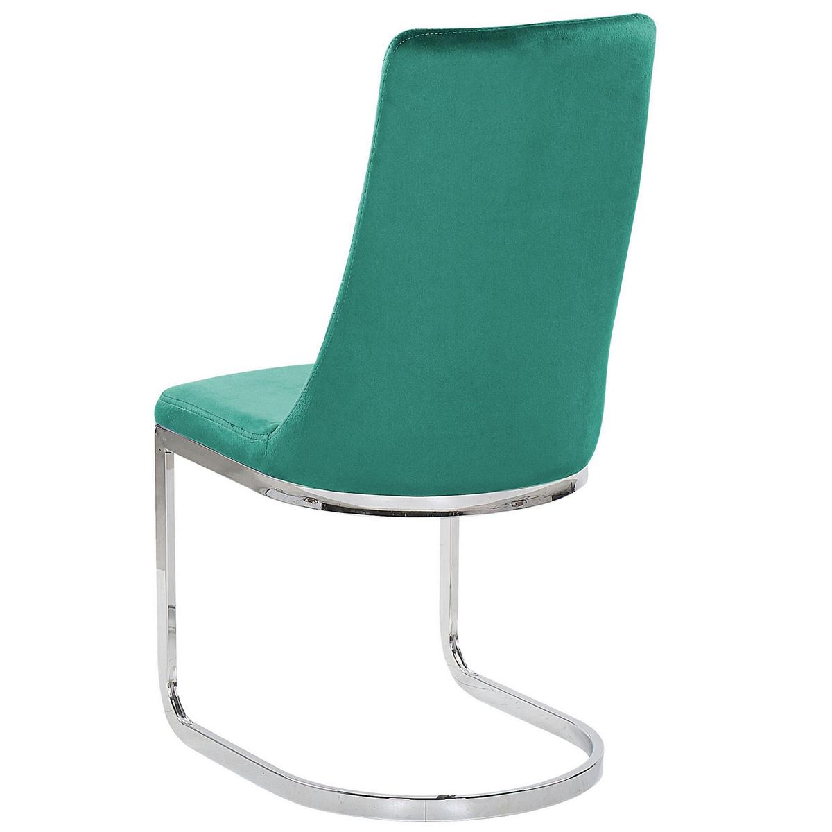 ESSZIMMERSTUHL 2er-Set Samtstoff Grün Altoona - Grün, Textil/Metall (46/96/58cm) - Beliani