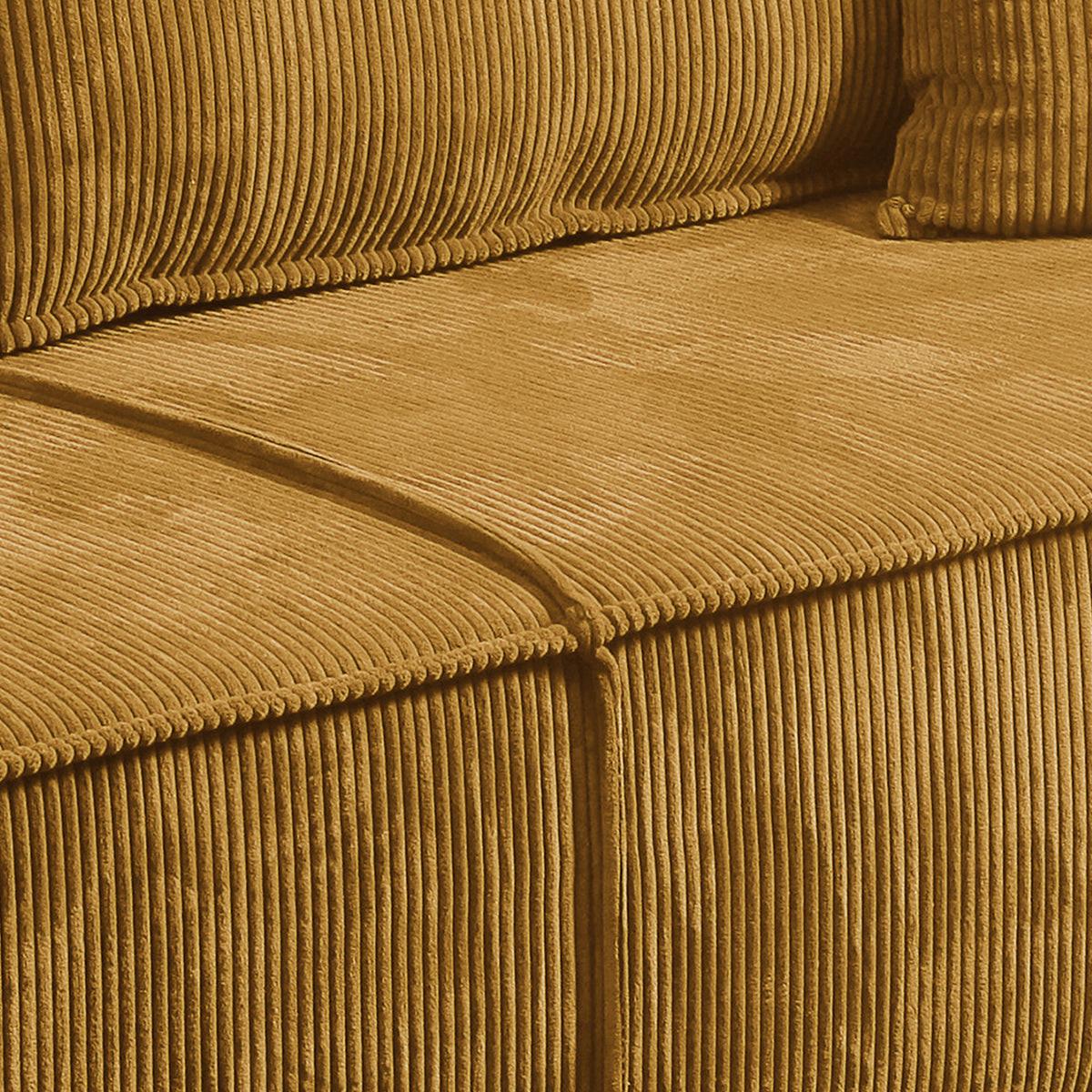SOFA Isaac 4 Sitzplätze Gelb - Gelb, Holzwerkstoff (255/85/105cm) - Petits-meubles