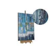 ÖLGEMÄLDE 80/120 cm - Türkis/Blau, Holz/Textil (80/120cm) - KUNSTLOFT