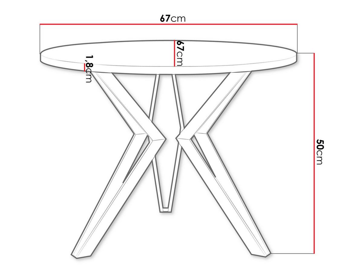 COUCHTISCH STK M13 - Schwarz/Weiß, Metall (67/67/50cm) - MIRJAN24