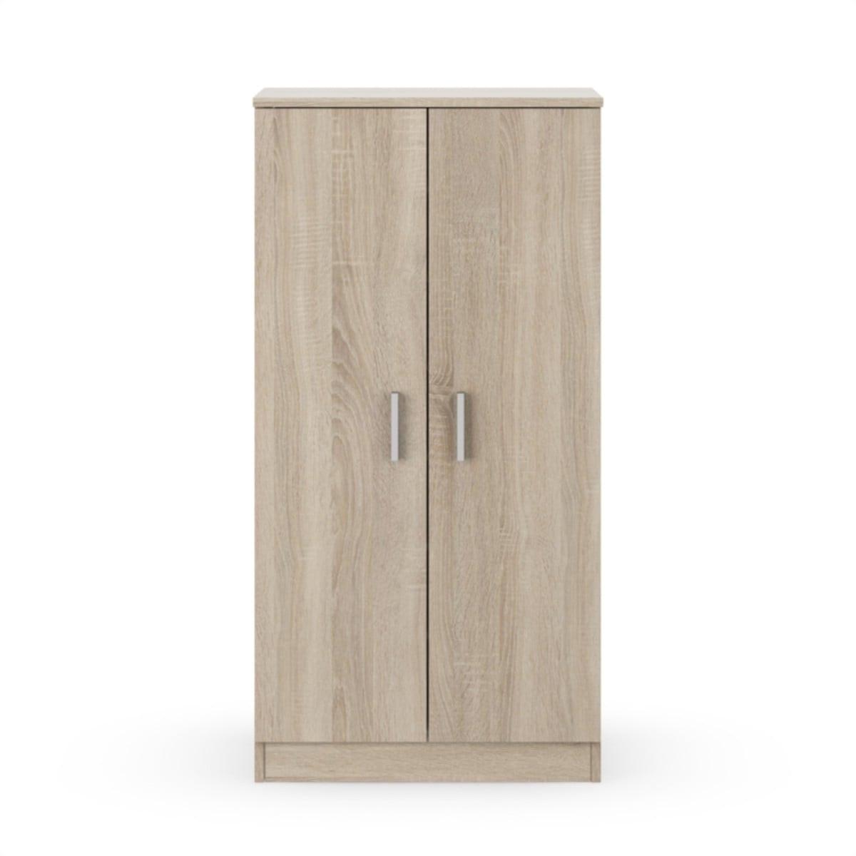 SCHUHSCHRANK 2 Türen (30 Paar) Zapateros - H108cm - Eichefarben, Holzwerkstoff (36/108/11.8cm) - Calicosy