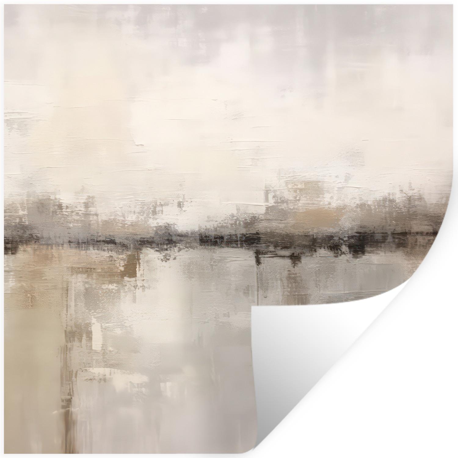 WANDTATTOO Moderne Kunst - Abstrakt - Beige Wanddeko 50x50 cm - Beige, Kunststoff (50/50/0.1cm) - MuchoWow