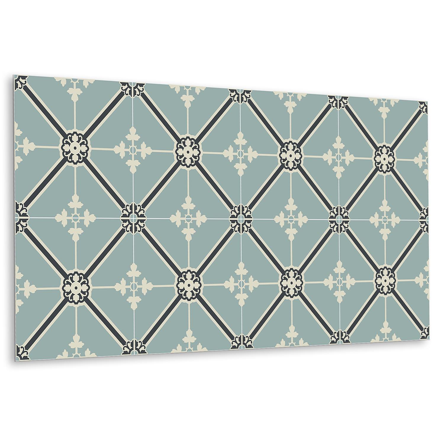 WANDPANEEL 100 x 50 cm Königliches Ornament - Hellgrün/Grau, Textil (100/1.6/50cm) - TULUP