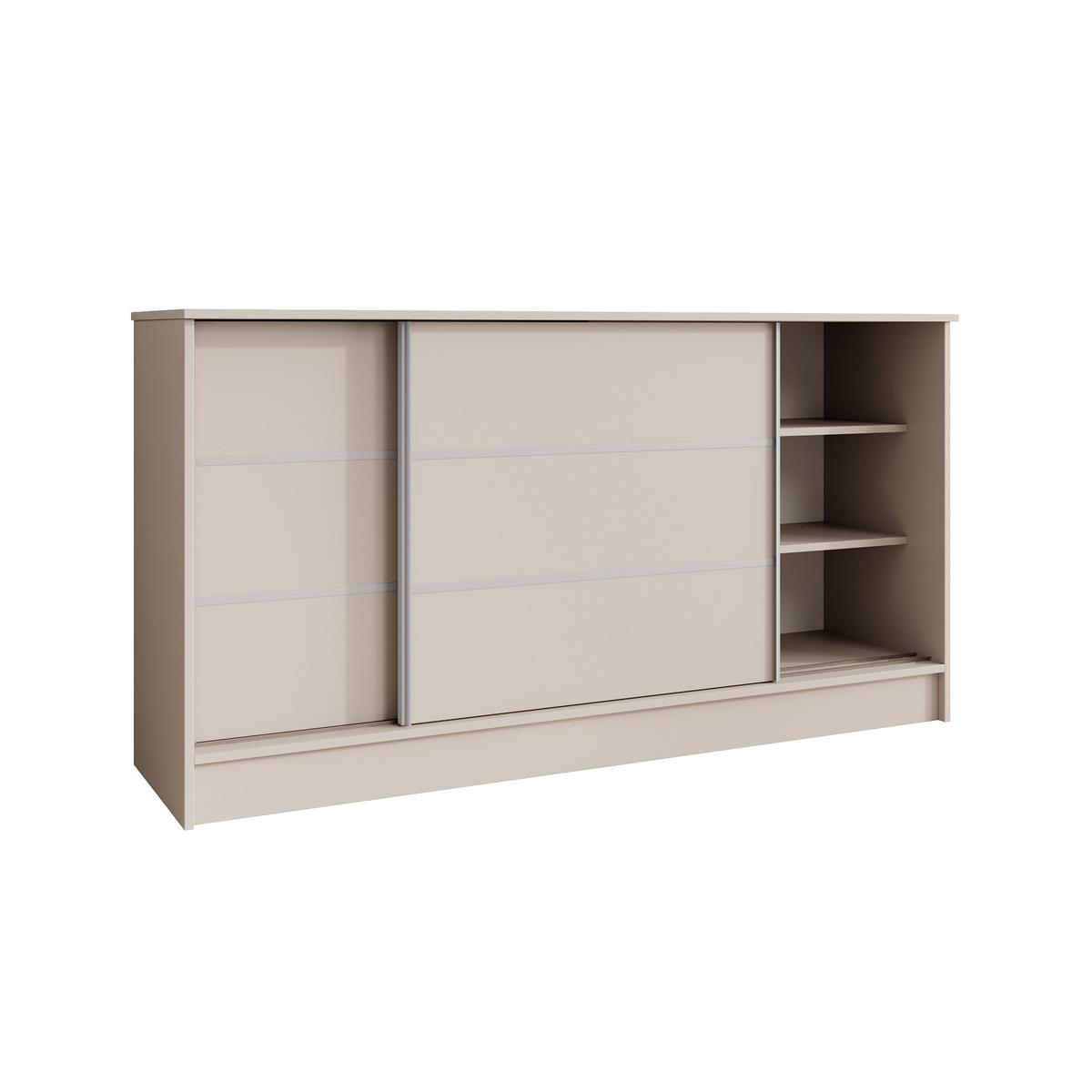 KOMMODE Mirela mit 2 Schiebetüren 160 cm, Kaschmir - Kaschmir, Holzwerkstoff (161/85/43.5cm) - Beautysofa