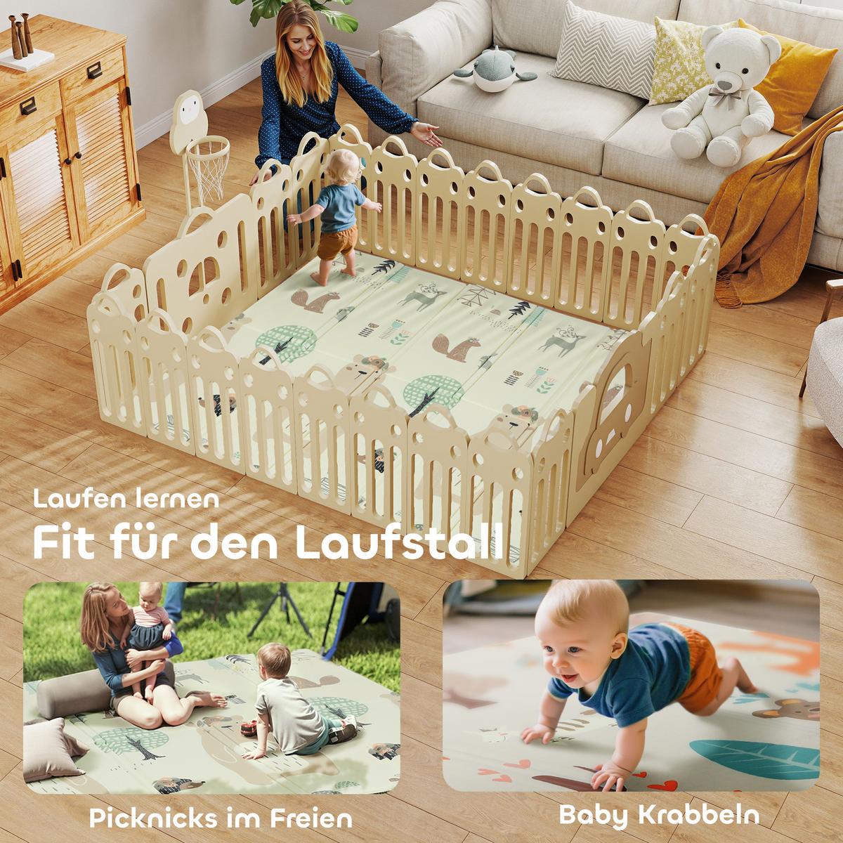 SPIELMATTE aus XPE Mehrfarbig - Multicolor, Kunststoff (176/196cm) - AIYAPLAY