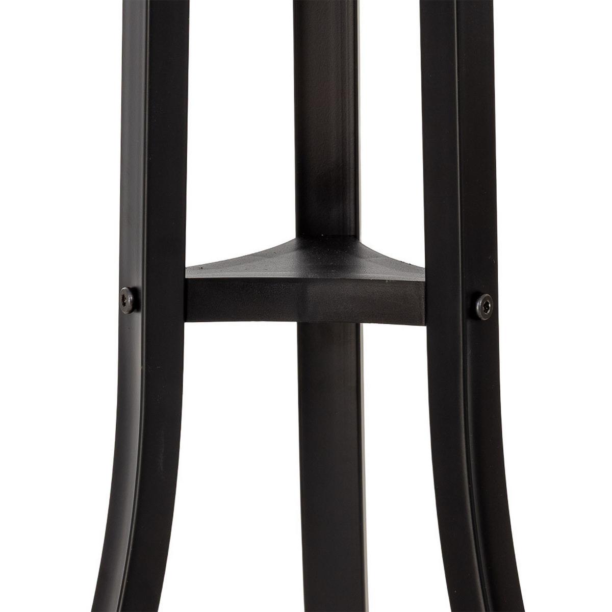 GARDEROBE aus metall 177x63x51cm - Schwarz, Metall (177/51/63cm) - Wanderlust