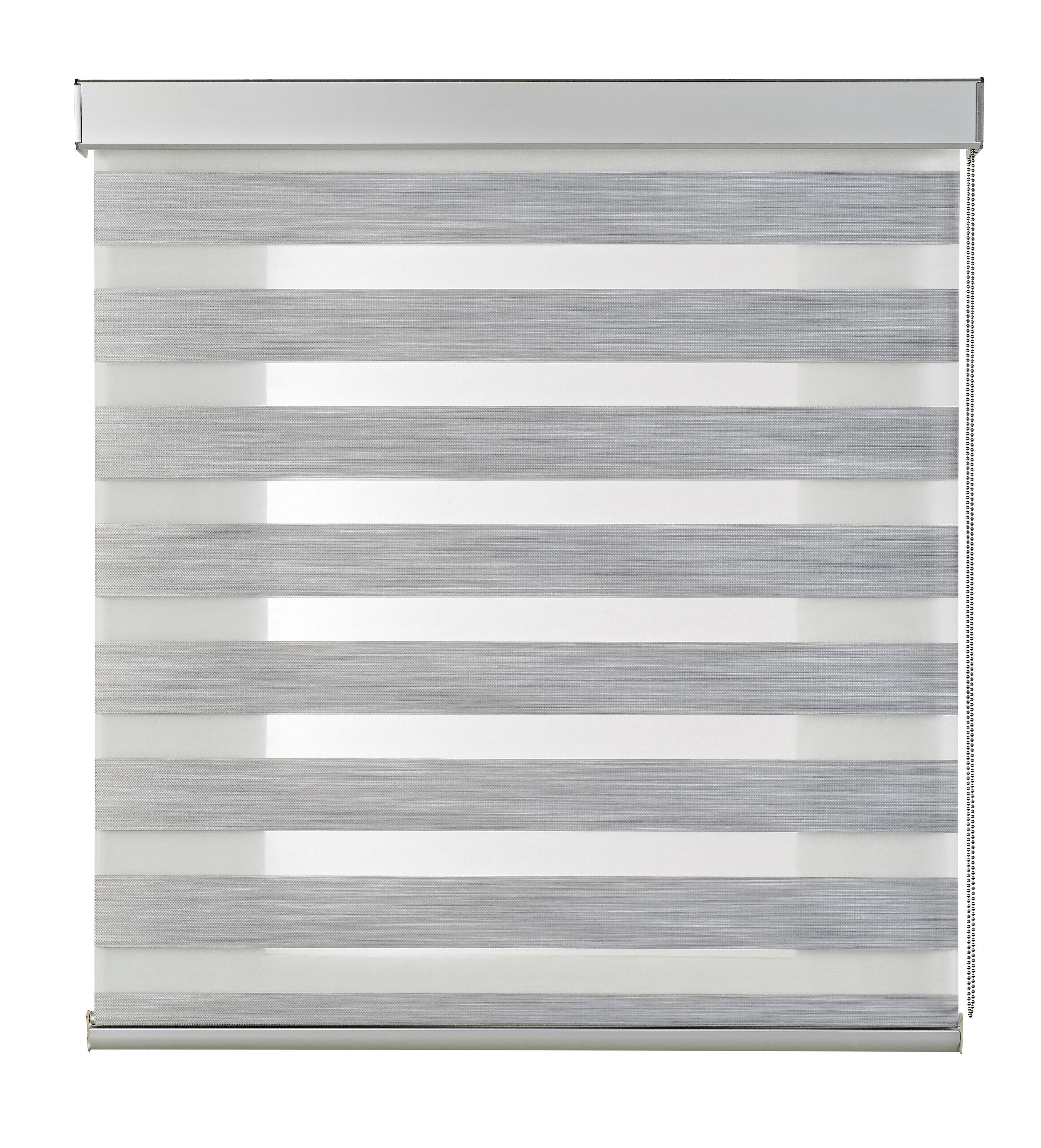 DOPPELROLLO Weiß 120x250 cm - Silberfarben, Kunststoff (120/250cm) - STORESDECO