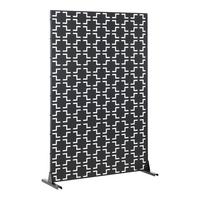 TRENNWAND Basciano - Schwarz, Metall (120/180/40cm) - casa.pro