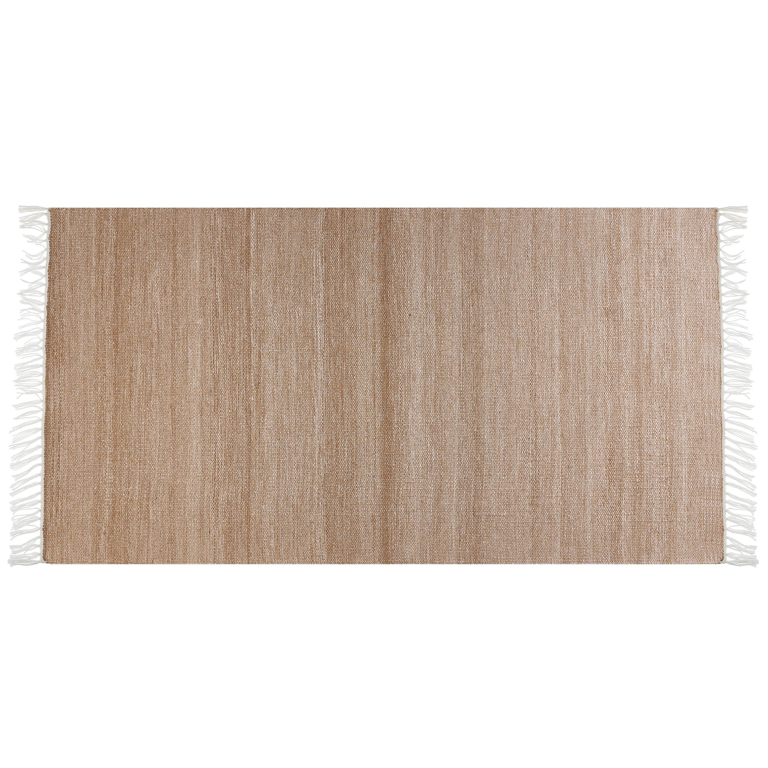 TEPPICH geflochten Malhia 150/80 cm - Beige, Kunststoff (80/150cm) - Beliani