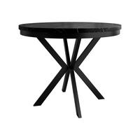 ESSTISCH ausziehbar Edder 90 - Schwarz, Holzwerkstoff/Metall (90/90/76cm) - MIRJAN24