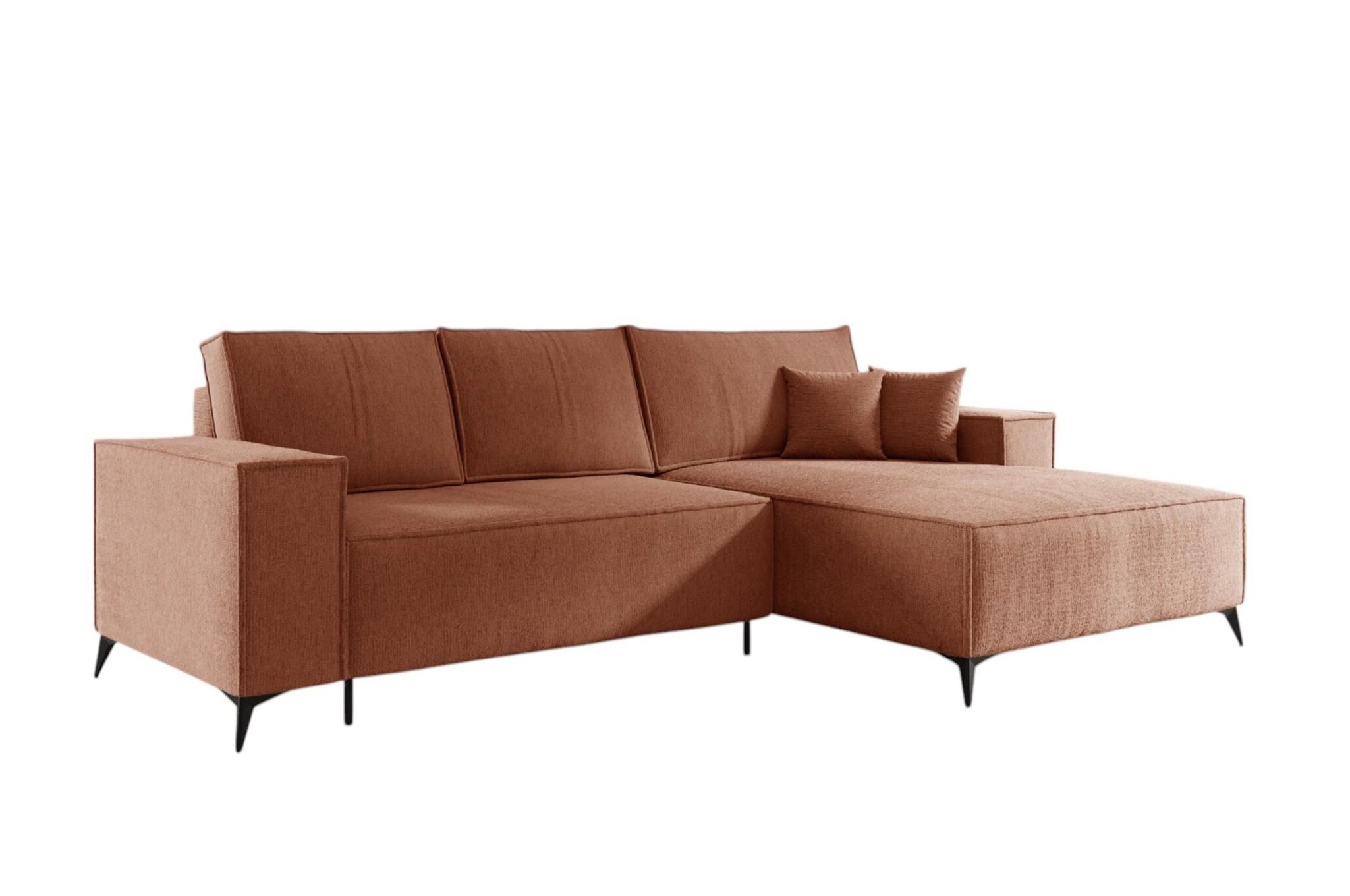 ECKSOFA Fiore - Altrosa, Holzwerkstoff/Textil (294/185cm) - Fun Möbel