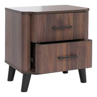 NACHTTISCH organisch Walnuss Dekor - Walnussfarben, Holz (48/50/40cm) - MCW
