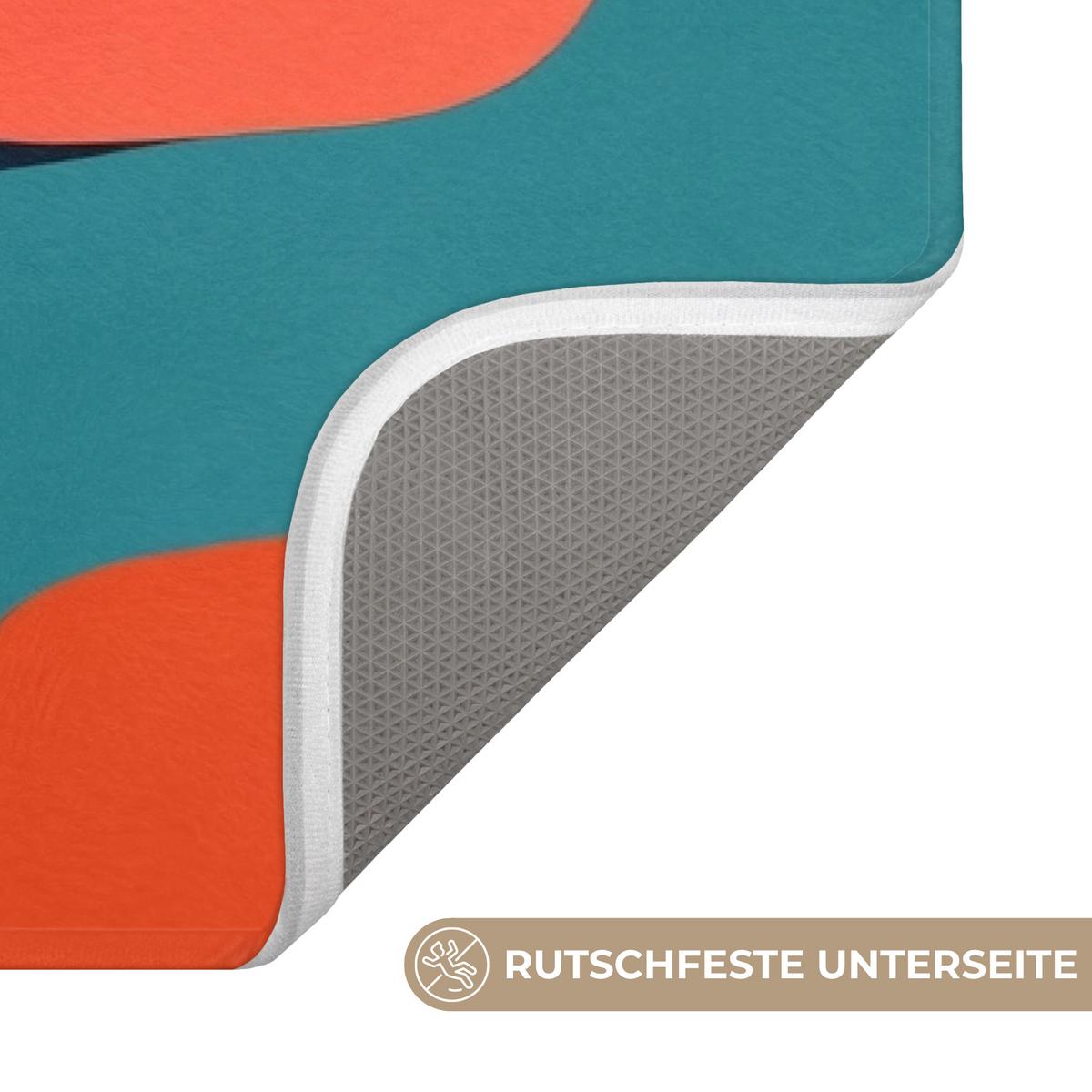 BADEMATTE Formen - Bunt - Abstrakt - Flugzeuge 90x60 cm - Multicolor, Textil (90/60cm) - OnlyWow