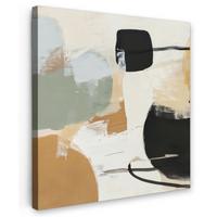 LEINWANDBILD Farbe - Abstrakt - Farben Deko Groß 90x90 cm - Currygelb, Textil (90/90cm) - MuchoWow