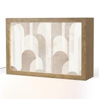 TISCHLEUCHTE Abstrakte Bögen - Modern - Beige 30x20 cm - Buche Kolonial, Holzwerkstoff (8/30/20cm) - OnlyWow