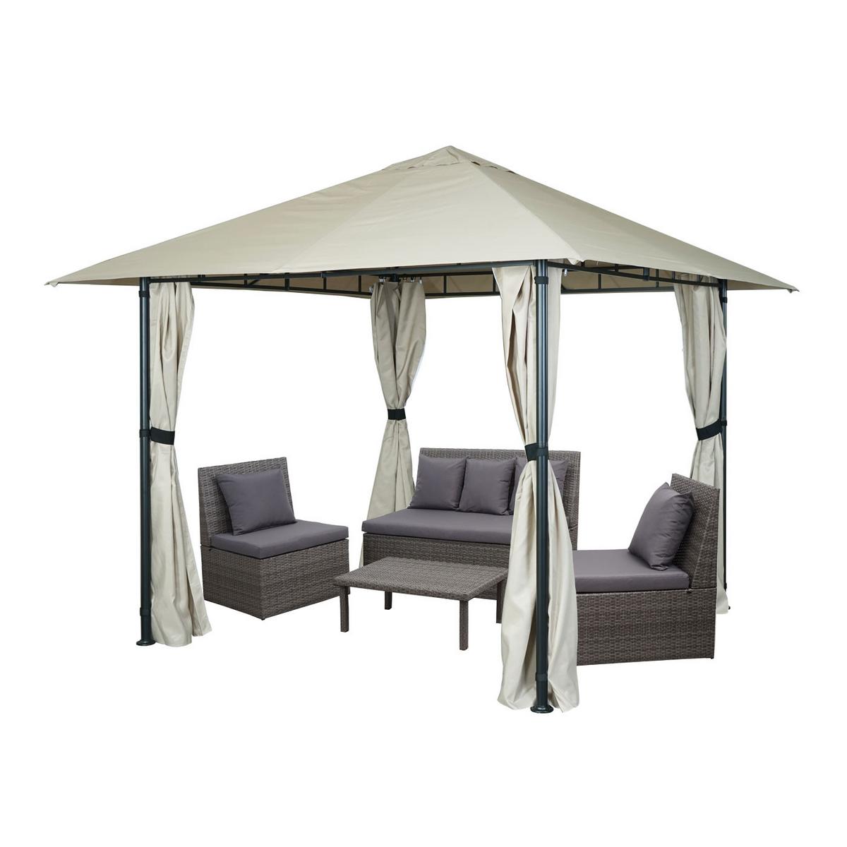 PERGOLA Cremeweiß - Weiß, Textil (300/255/300cm) - MCW