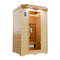 INFRAROTKABINE Oslo mit Vollspektrumstrahlern & Hemlockholz - Naturfarben, Holz (120/190/100cm) - Artsauna