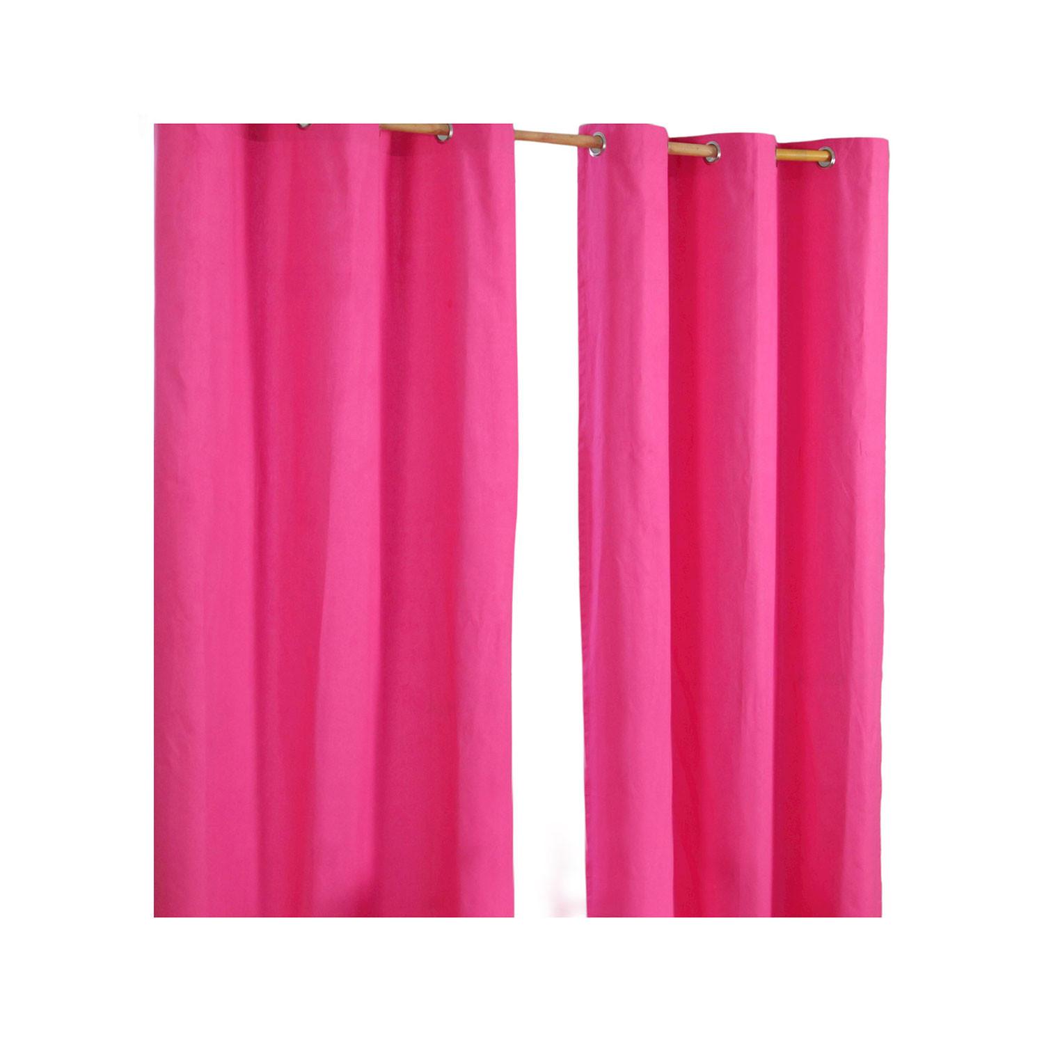 ÖSENVORHANG blickdicht 2er-Set, 117/137 cm - Pink, Textil (117/137cm) - Homescapes
