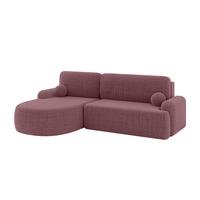 ECKSOFA mit Schlaffunktion und Bettkasten LIRA-L - 264x172x89 Altrosa - Altrosa, Holzwerkstoff/Textil (264/172cm) - ALTDECOR