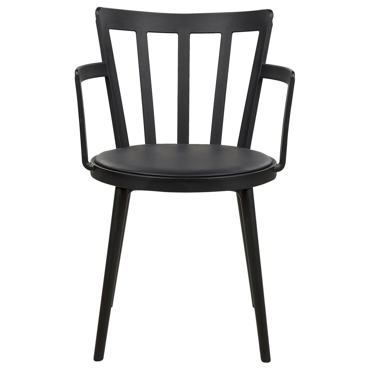 ESSZIMMERSTUHL 4er-Set Kunststoff Schwarz Morill - Schwarz, Kunststoff (45/77/52cm) - Beliani