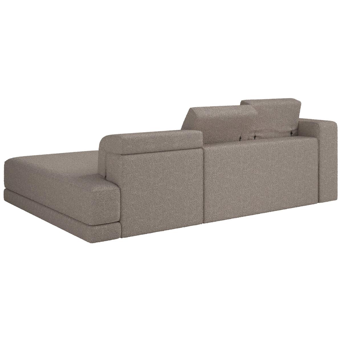 ECKSOFA Novals L-Form, 4-Sitzer, rechts 278 cm - Taupe/Schwarz, Holz/Kunststoff (168/278cm) - Selsey