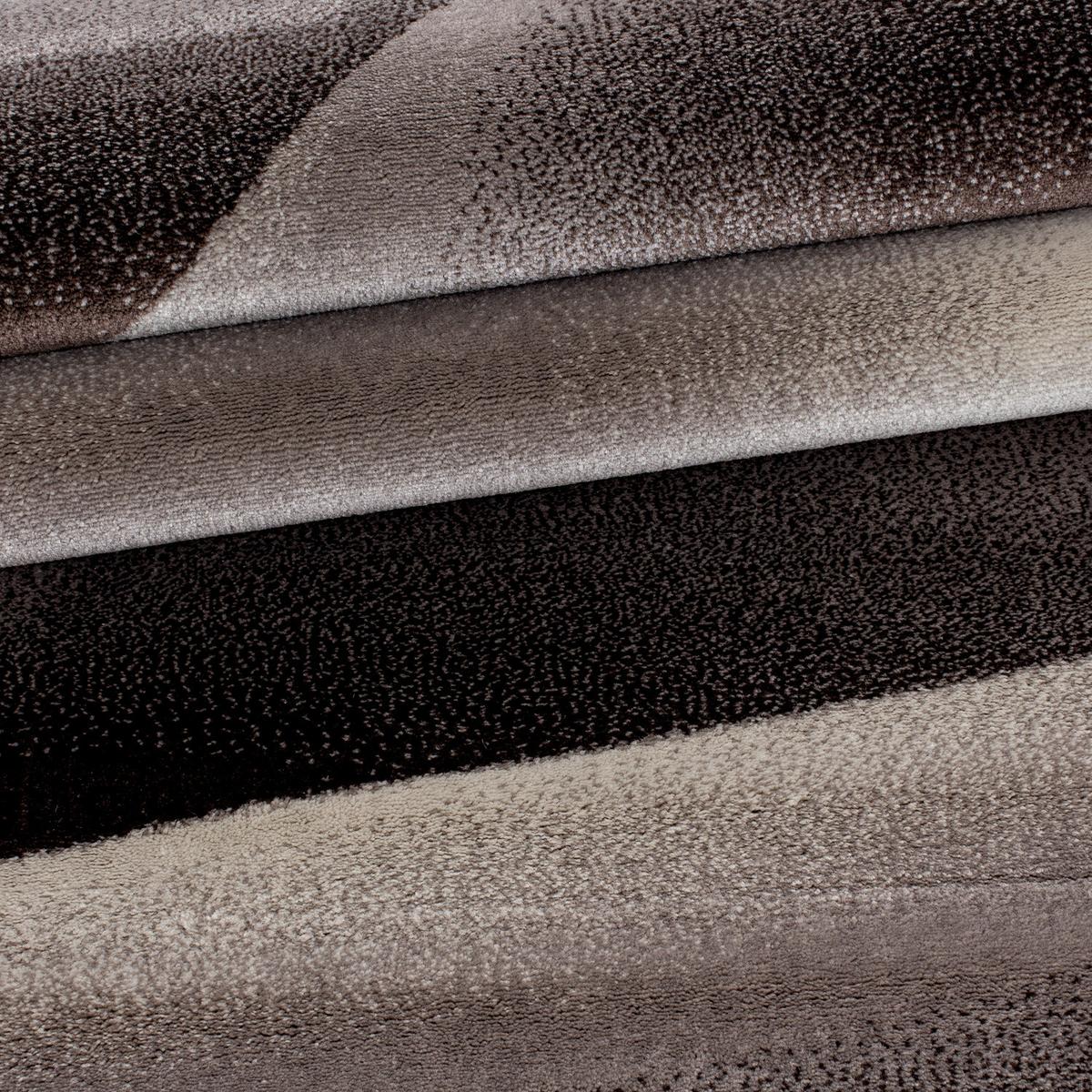 KURZFLORTEPPICH ASPEN, abstrakt, Braun, 80 x 150 cm - Braun, Textil (80/150cm) - KADIMA DESIGN