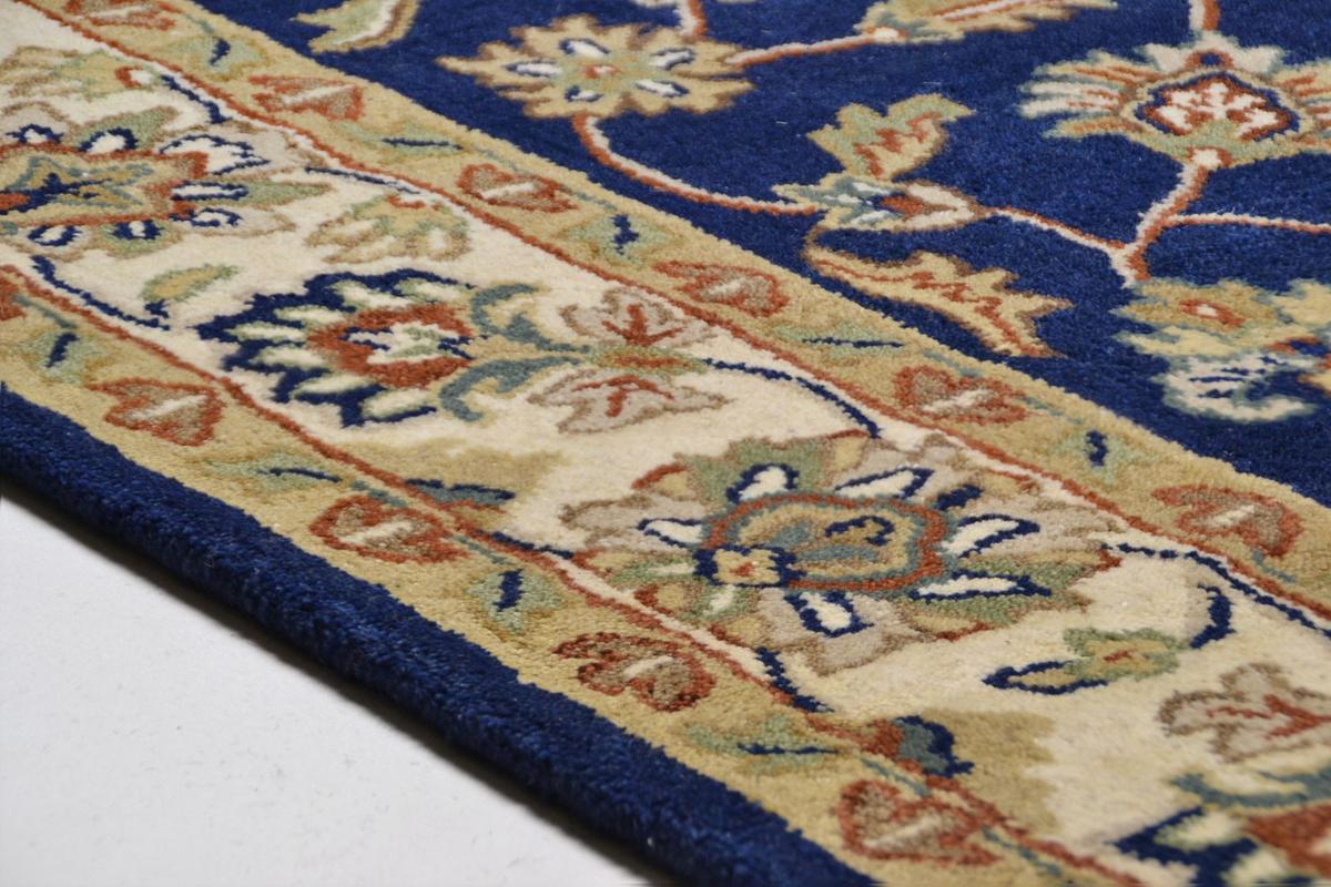 HANDTUFTTEPPICH Royal Ziegler 70x140 cm - Blau, Textil (70/140cm) - THEKO