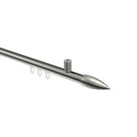 GARDINENSTANGE INNENLAUF Sonius Samanto 120 cm, 1-läufig, 20 mm Ø Edelstahl-Optik - Edelstahlfarben, Metall (120cm) - INTERDECO