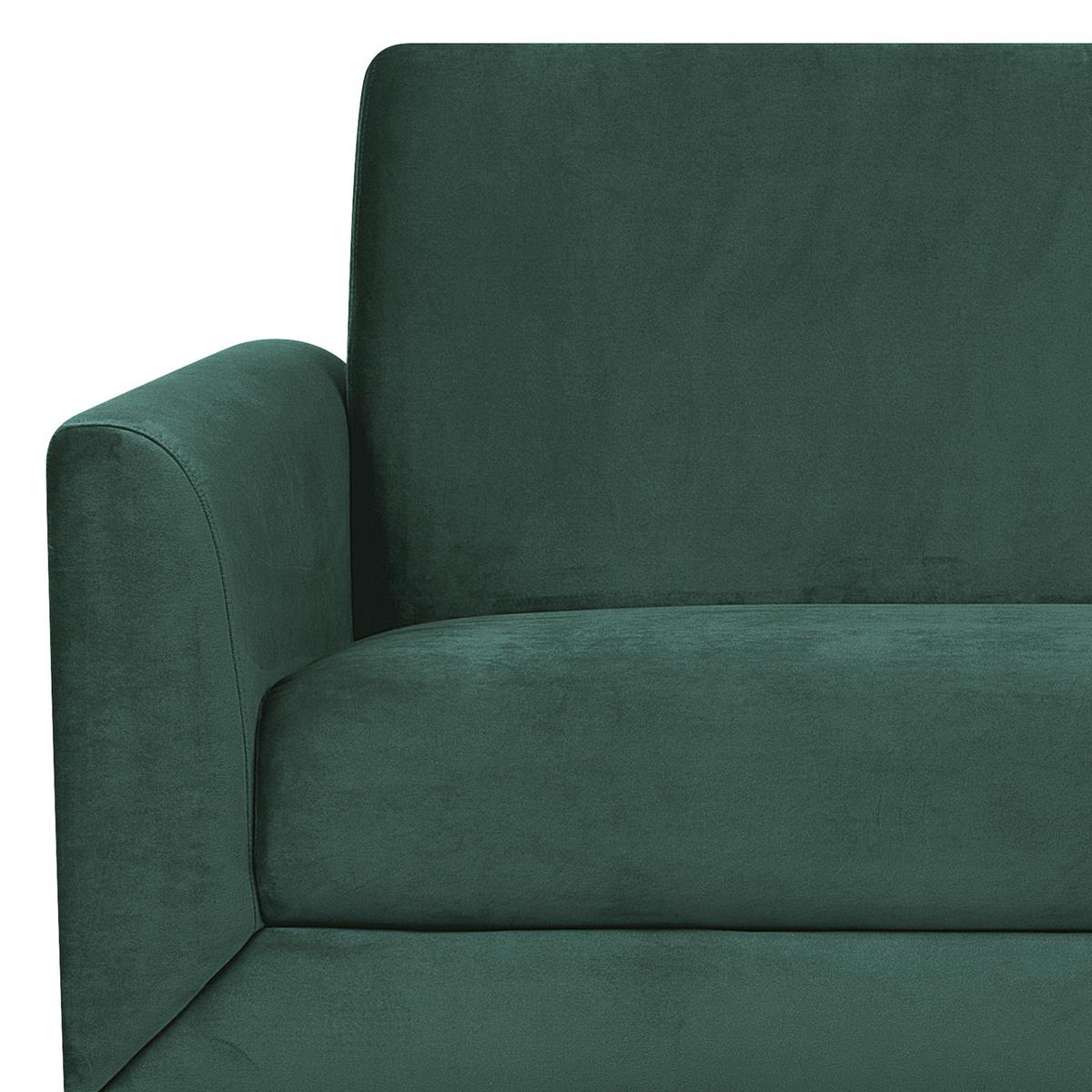 3-SITZER-SOFA Samtstoff Grün Fenes - Grün, Textil (188/90/75cm) - Beliani