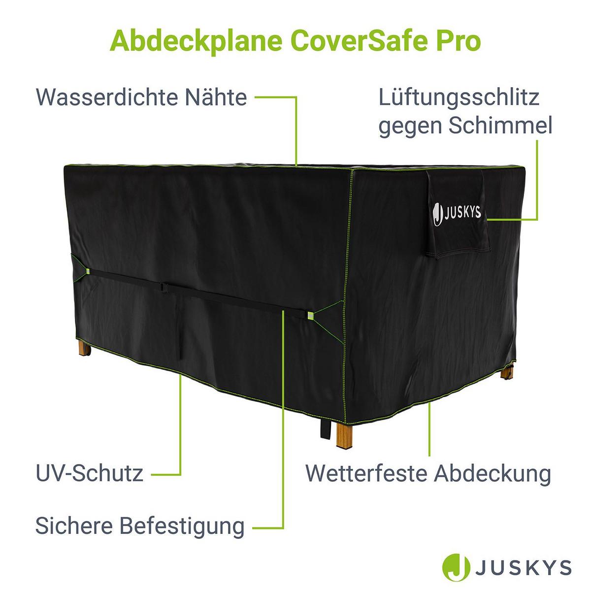 GARTENMÖBELABDECKUNG CoverSafe Pro schwarz - Schwarz, Kunststoff (100/75/160cm) - Juskys