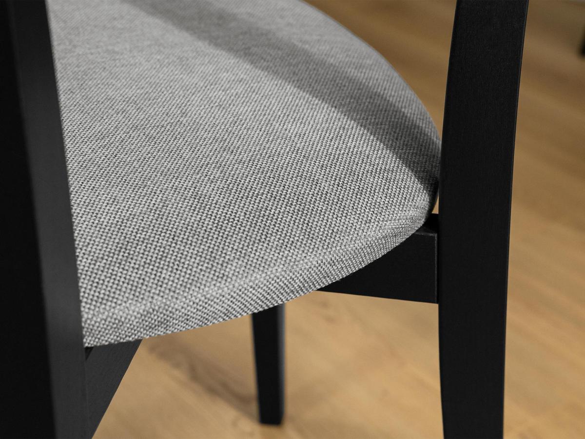 ESSZIMMERSTUHL Hugo VI - Schwarz, Holz/Textil (47/86/48cm) - MIRJAN24