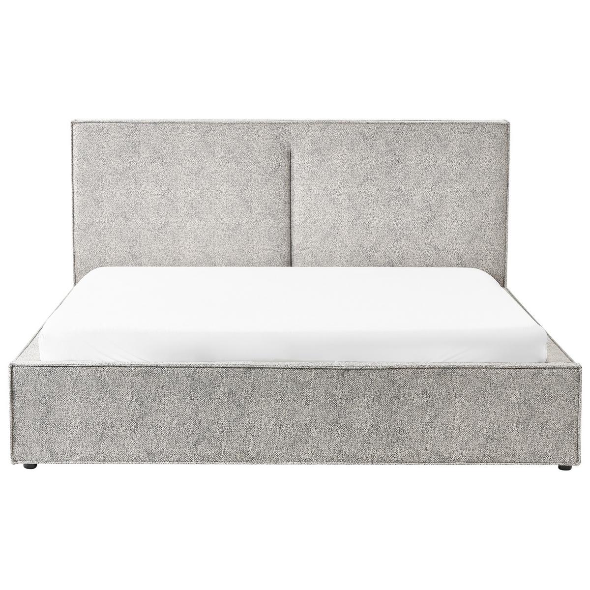BETT mit Stauraum 180/200 cm Schwarz Moissac - Schwarz/Weiß, Textil (180/200cm) - Beliani