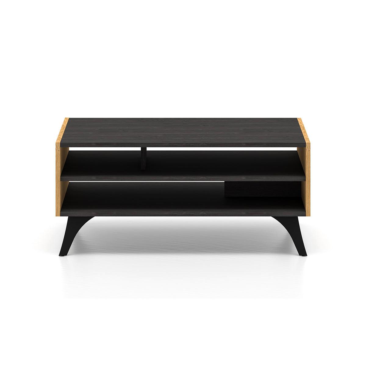 COUCHTISCH Soah Holz und Schwarz - Braun, Holzwerkstoff (60/90/40cm) - Petits-meubles