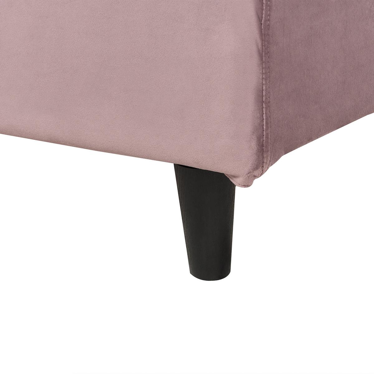 BETTRAHMENBEZUG Samtstoff 140/200 cm Rosa Fitou - Pink, Textil (150/214cm) - Beliani