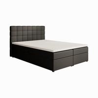 POLSTERBETT Topiq 144/203/103 schwarz - Anthrazit, Holzwerkstoff/Textil (140/200cm) - Beautysofa