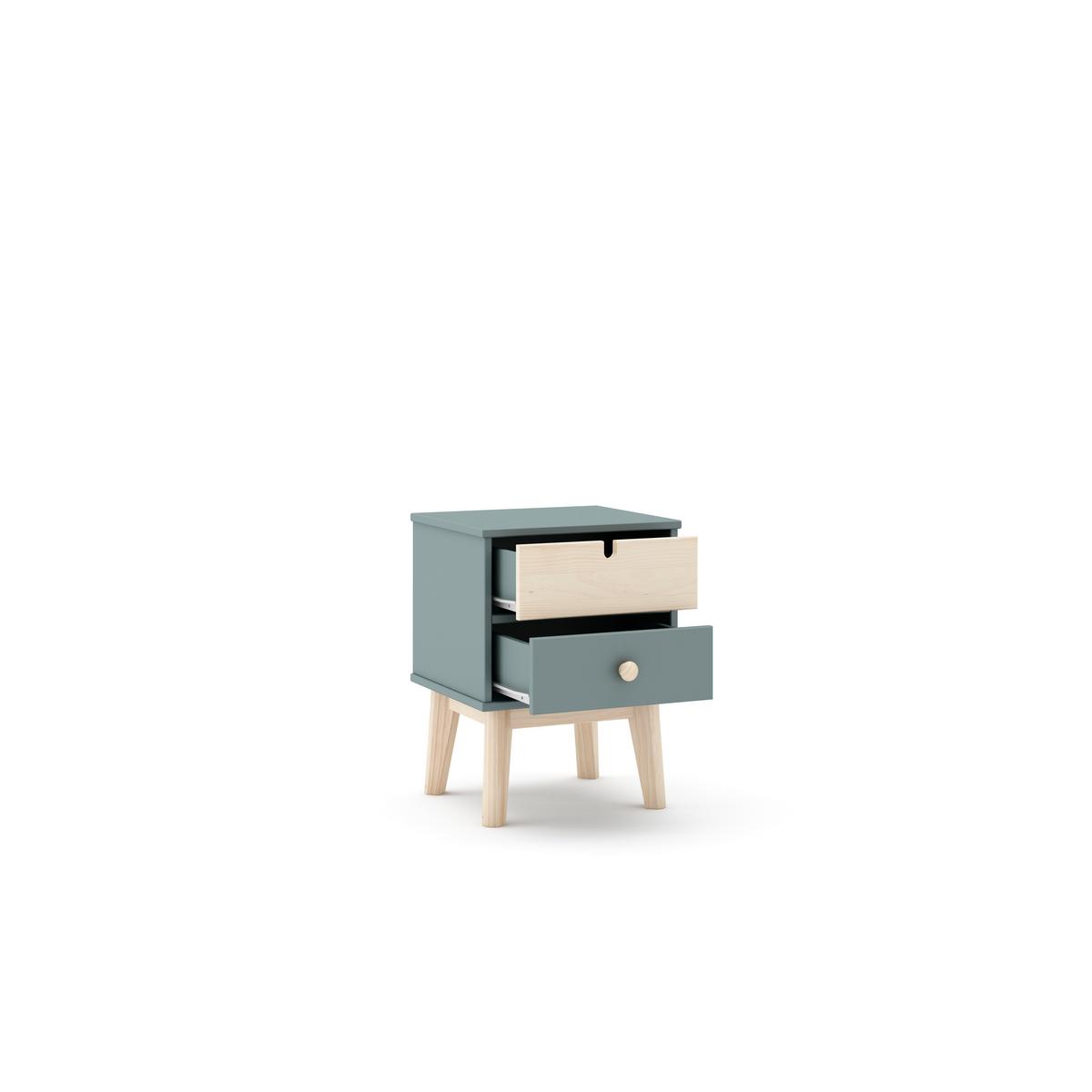 NACHTTISCH Estefania Grün 40/35/53 cm - Grün, Holz (35/53/40cm) - Calicosy