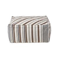 SITZPOUF mit Streifenmuster, 60/60/30 cm - Grau, Textil (60/30/60cm) - Homescapes