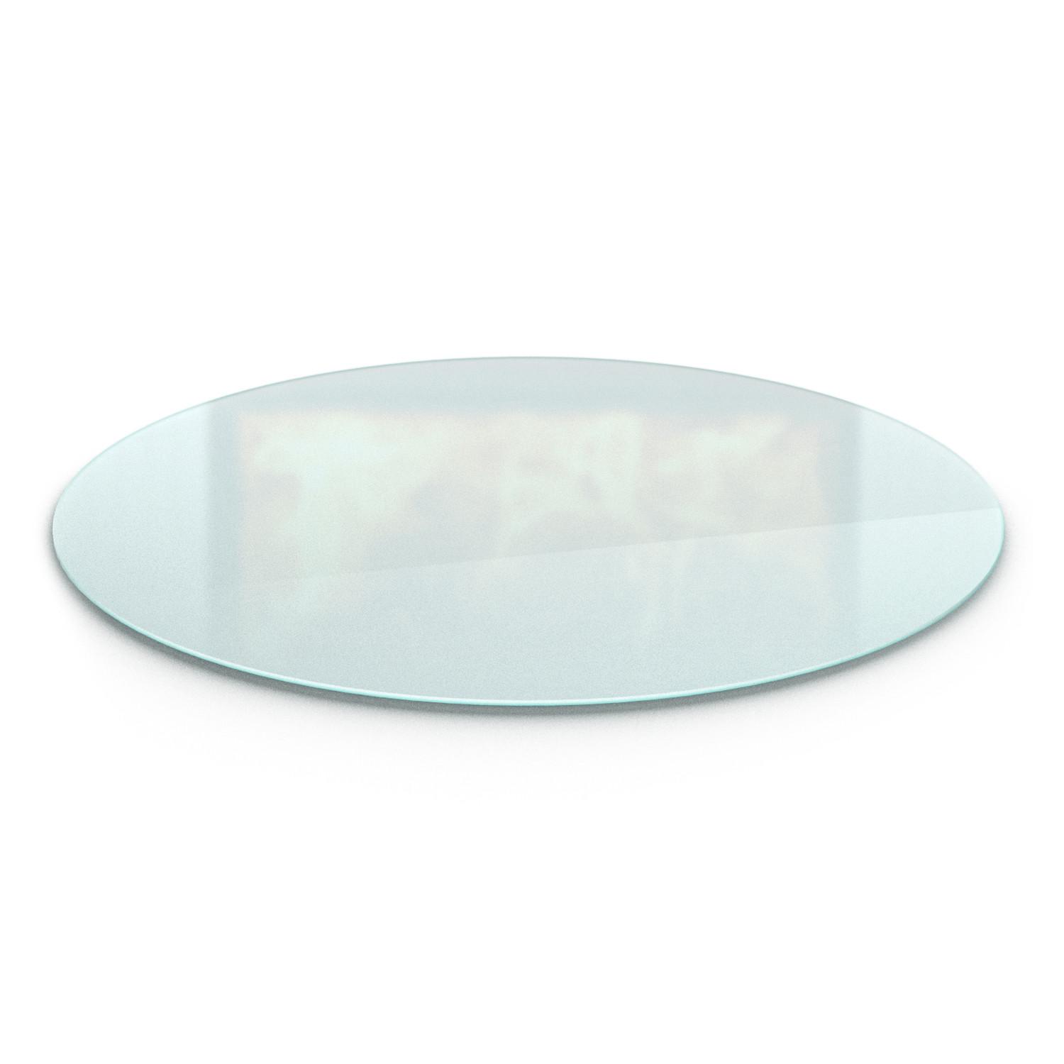 GLASBODENPLATTE für Kaminofen Ø50 cm – Milchglas Optik - Transparent, Glas (50/60/0.4cm) - TULUP